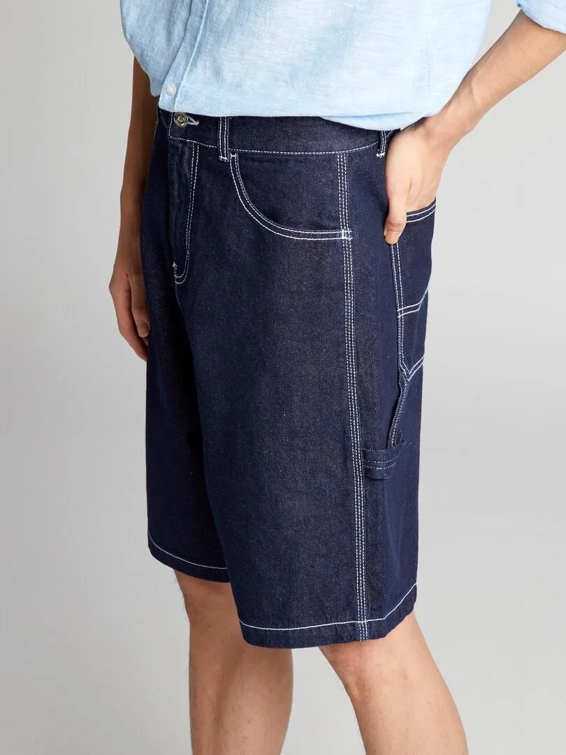 Blue denim Bermudas