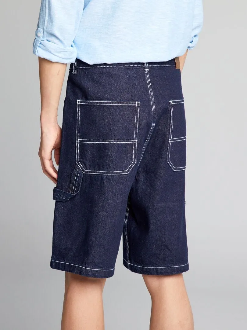 Blue denim Bermudas