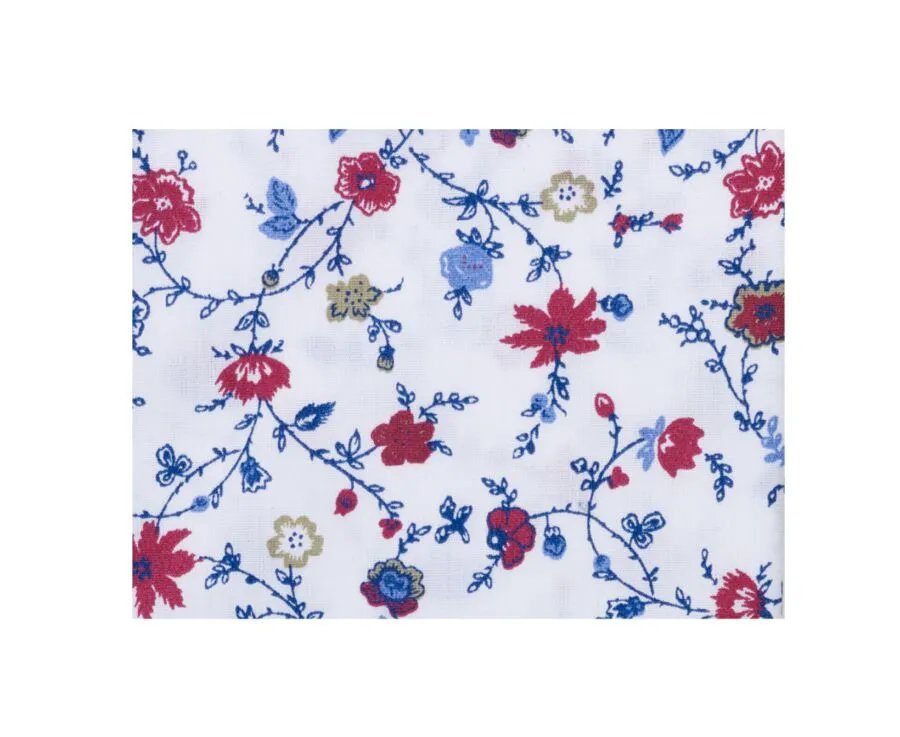 Blue red beige printed shirt