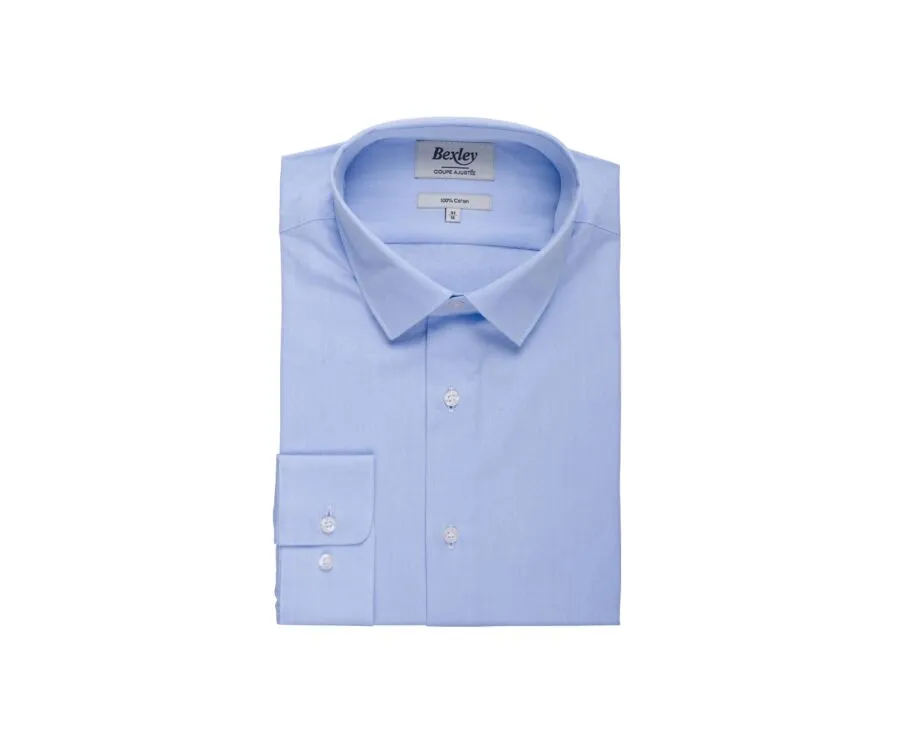 BLUE SKY COTTON SHIRT  STRAIGHT COLLAR  LOUIS CLASSIC IS A TRENDING FASHION ITEM.