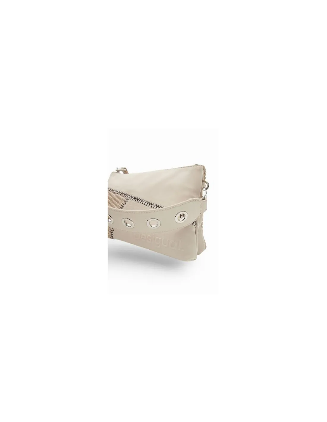 Desigual Patch Grey Dortmund Medium Crossbody Bag