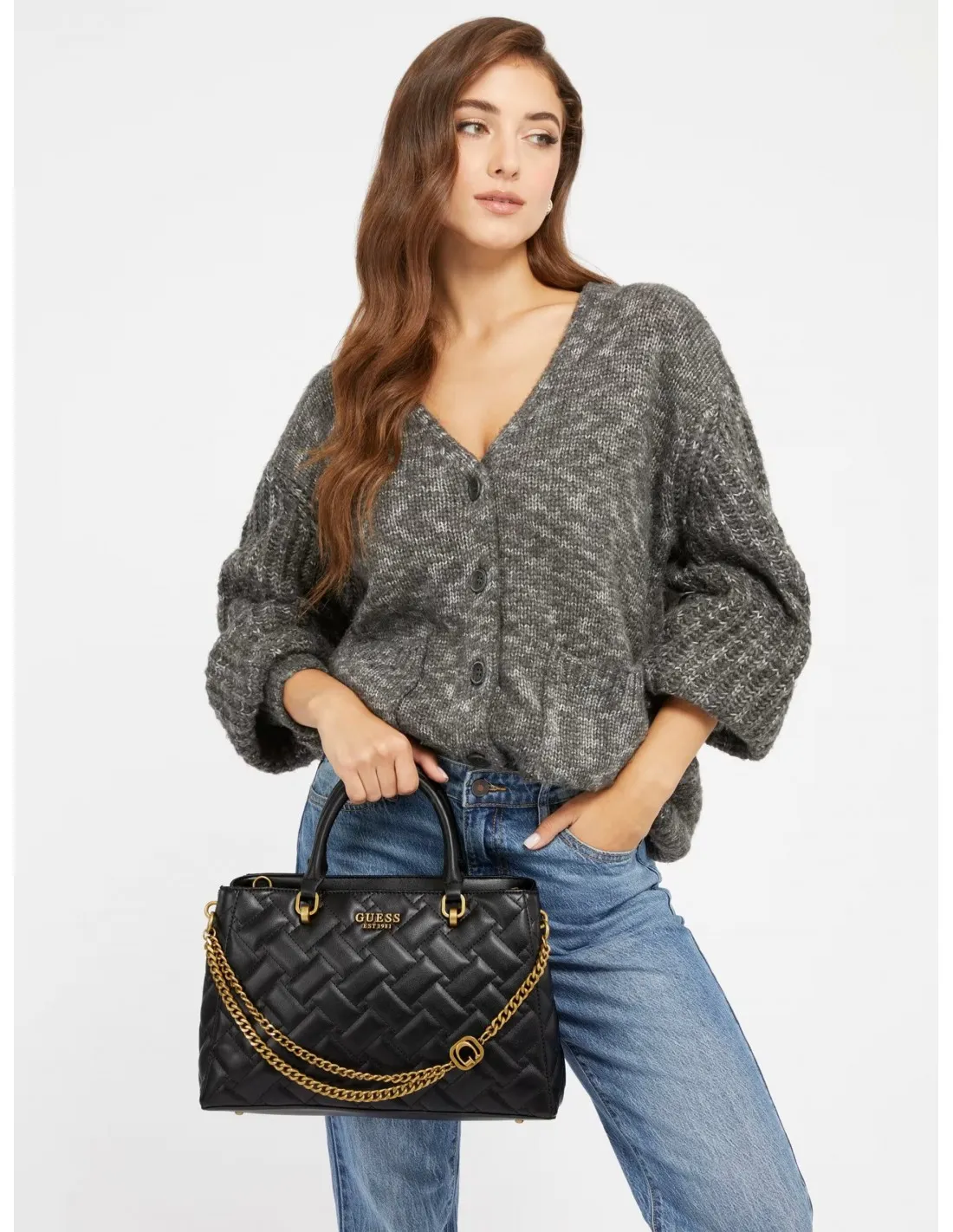 Guess Gracelynn Stitched Handbag