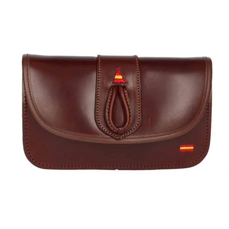 Bolso rociero cuero baticola bandera