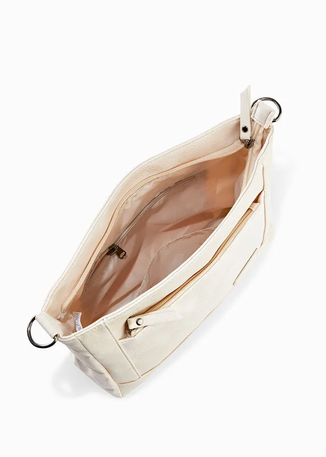 Beige Arena Adjustable Strap Crossbody Bag