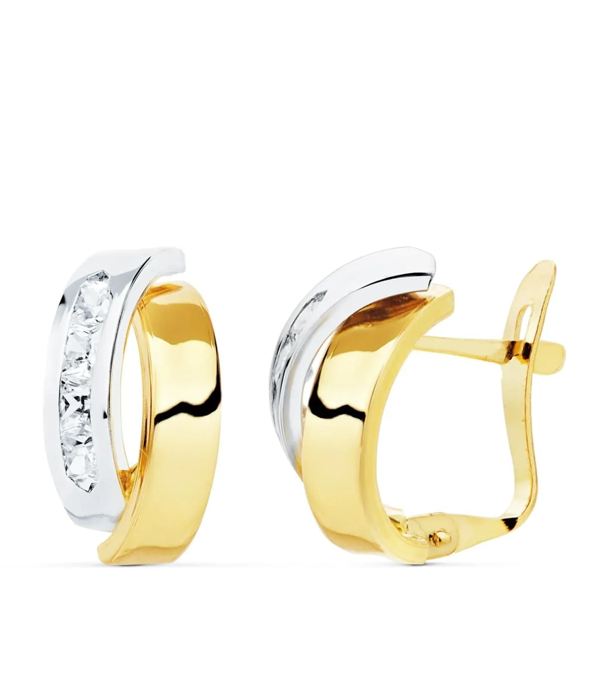 Boucles D'oreilles Bandes Oklahoma Or Bicolore 18K Store