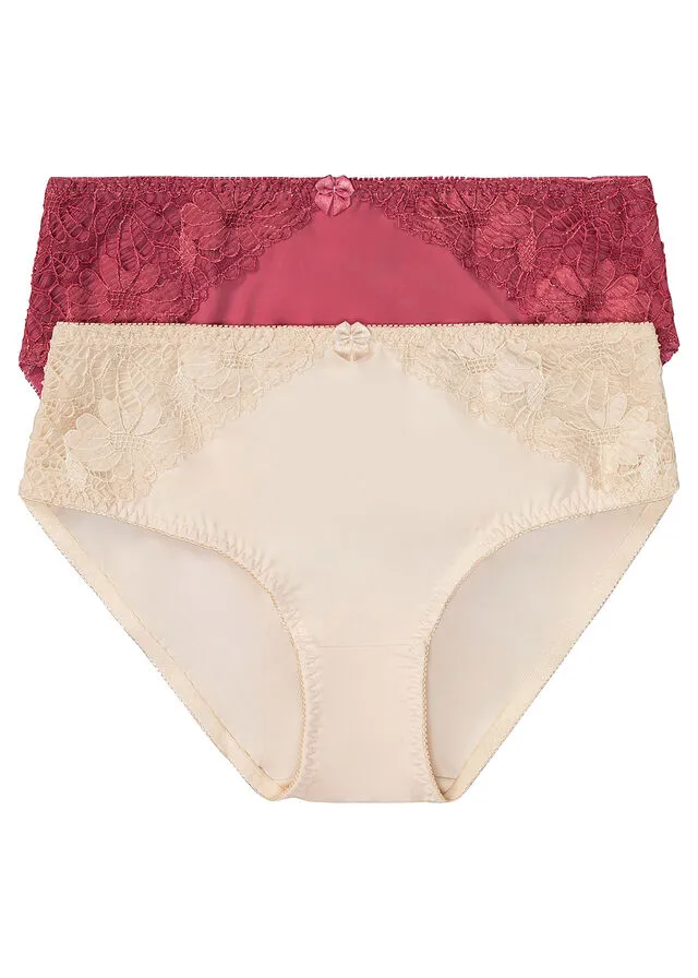BURGUNDYBEIGE SAND BRIEFS (2 PACK)
