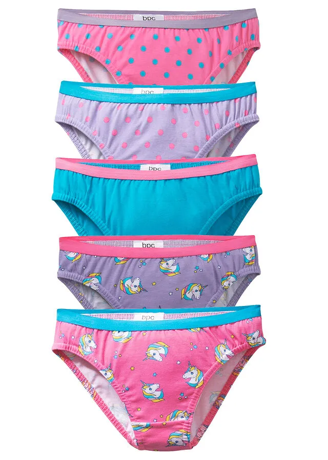 Bragas (5 pack) Caribbean Blue/Flamingo Pink/White.