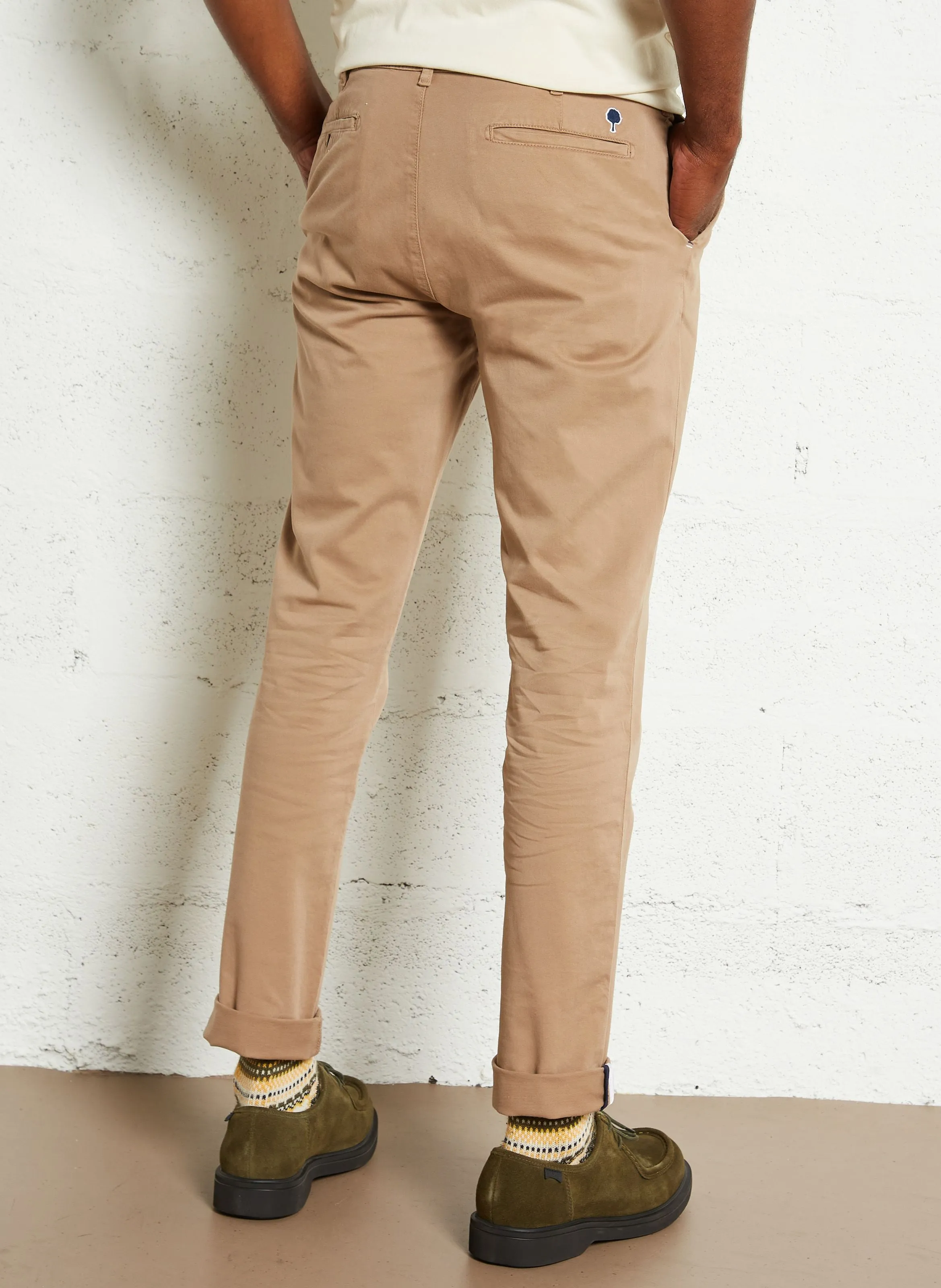 BRIX  PANTALóN RECTO DE MEZCLA DE ALGODóN ORGáNICO EN BEIGE