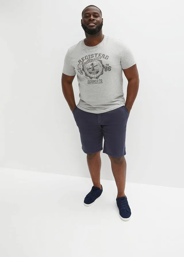 Brown distressed loose fit colored denim Bermuda shorts