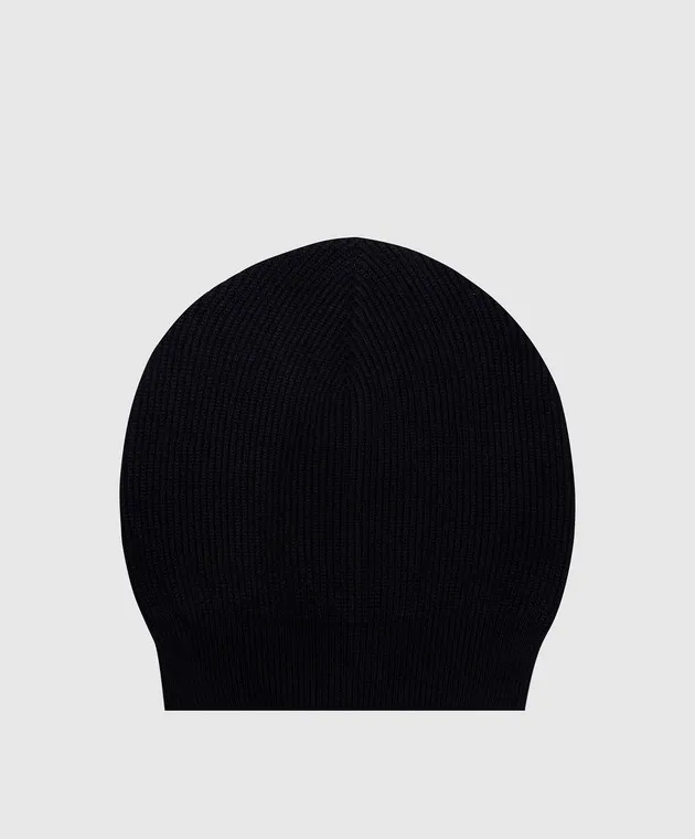 Brunello Cucinelli Black Cashmere Cap