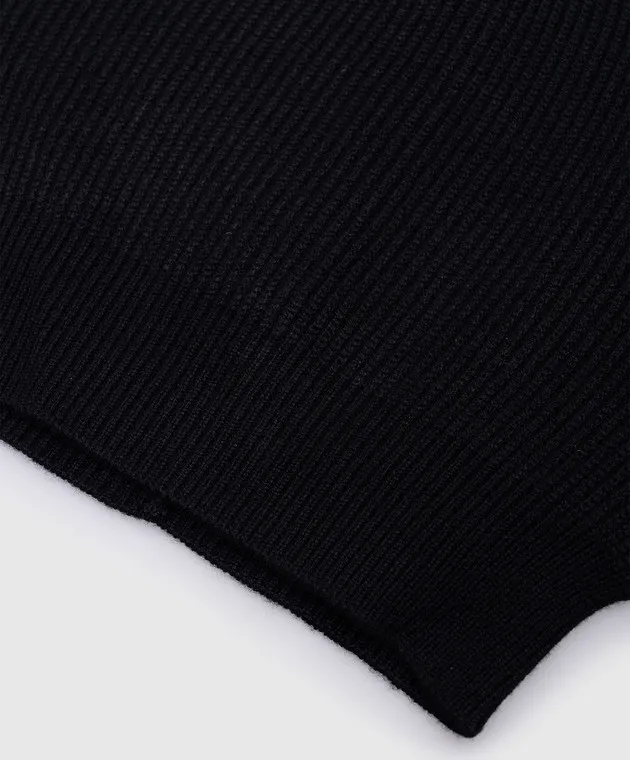 Brunello Cucinelli Black Cashmere Cap