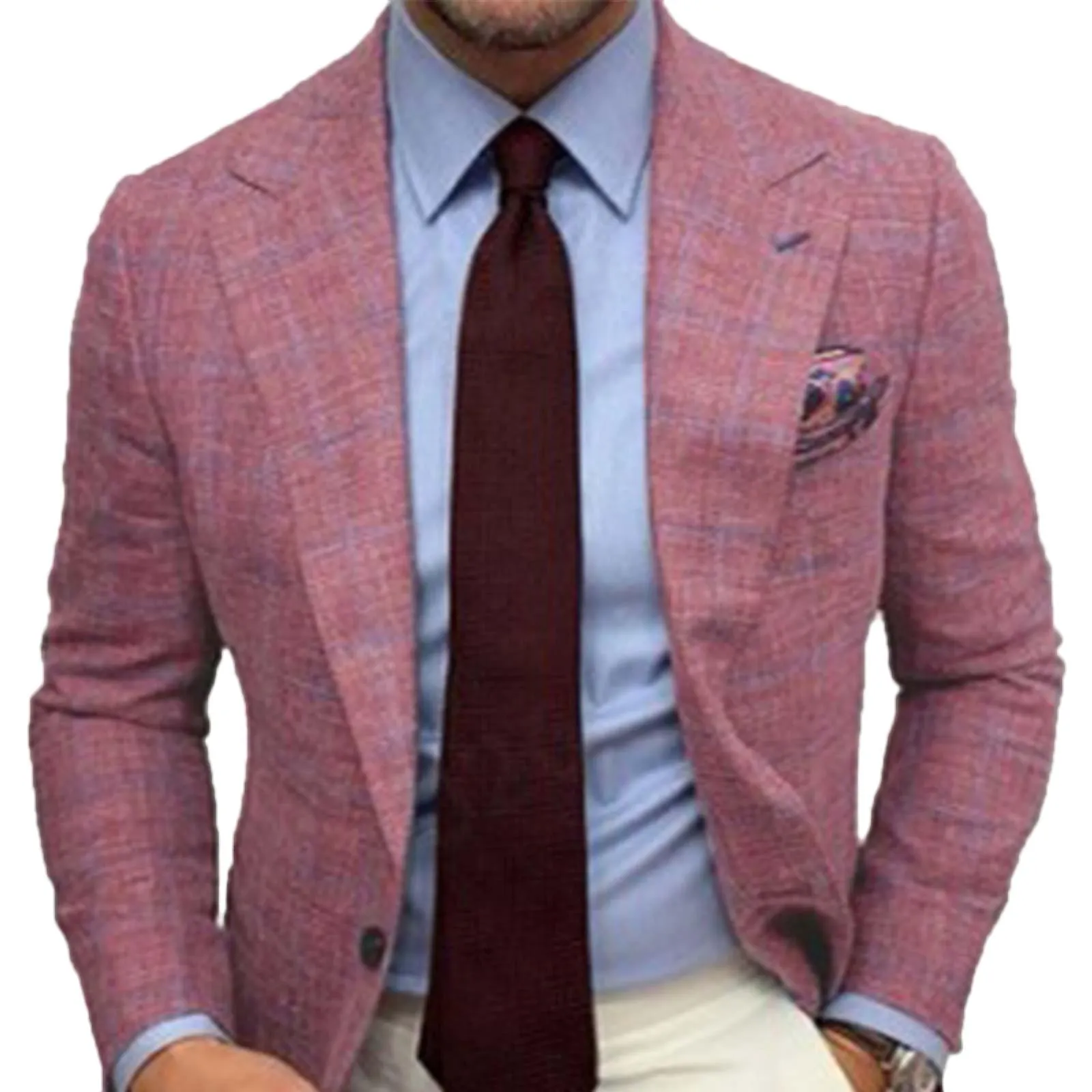 BUSINESS WINTER WOOL COAT FASHION LAPEL DOUBLEBREASTED MIDLENGTH JACKET