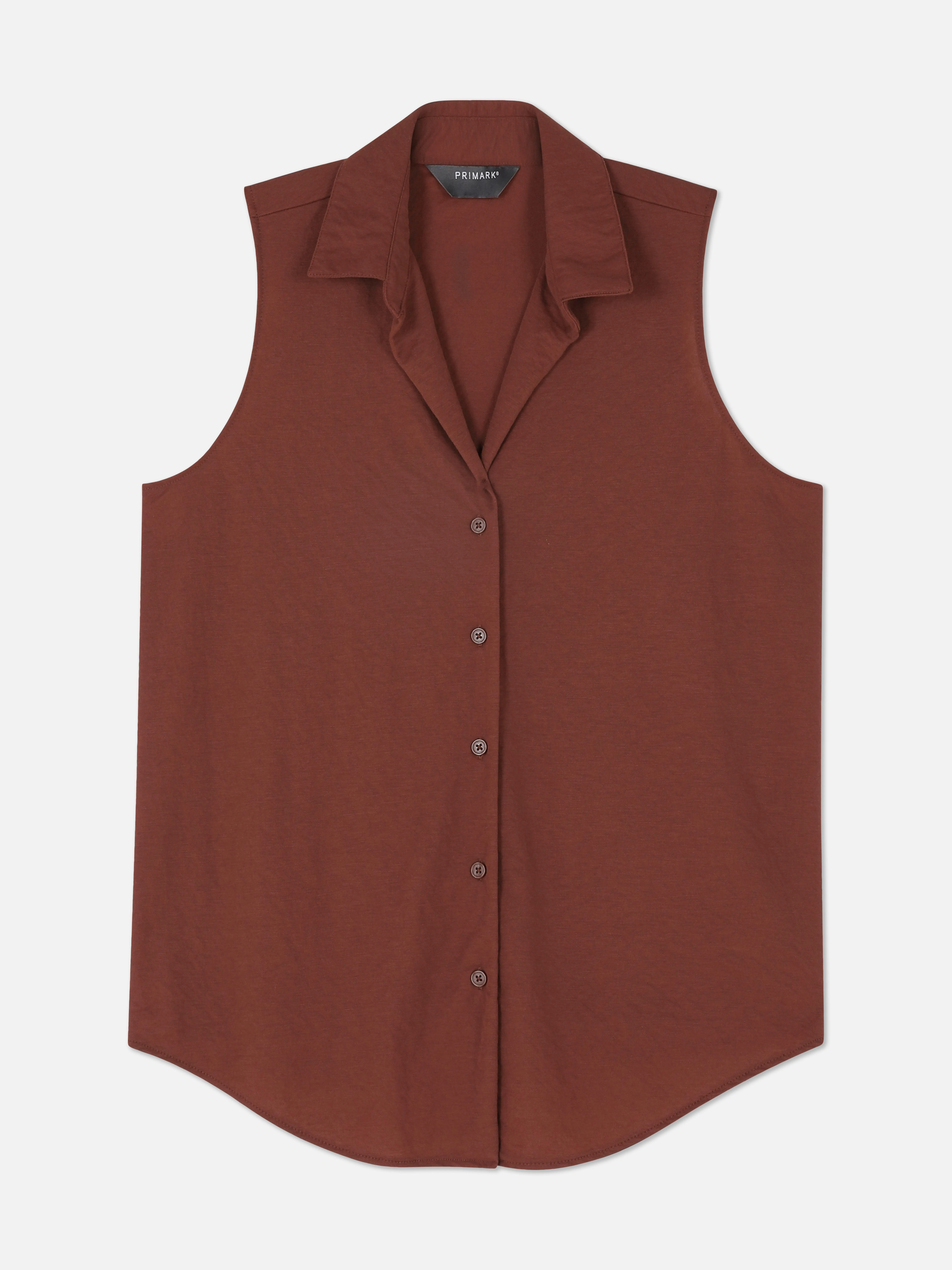 Buttonless Sleeveless Shirt