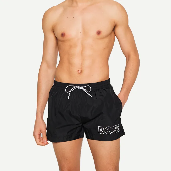 QUICKDRY BLACK SWIM SHORTS