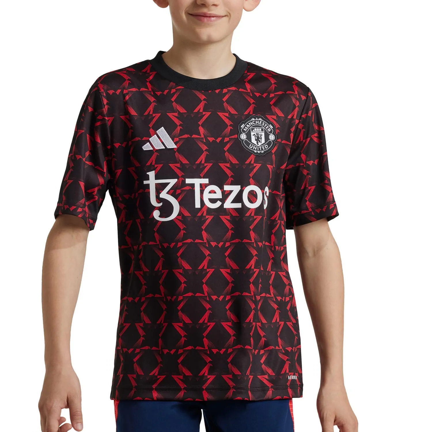 ADIDAS MANCHESTER UNITED KIDS' PREMATCH TSHIRT