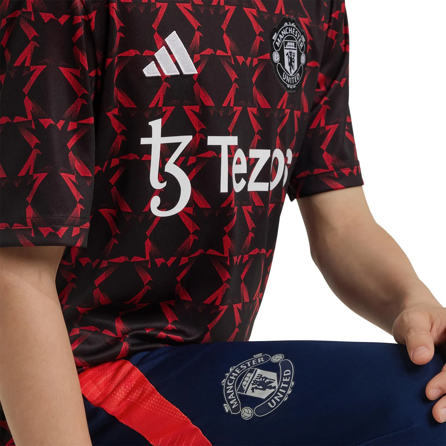 ADIDAS MANCHESTER UNITED KIDS' PREMATCH TSHIRT