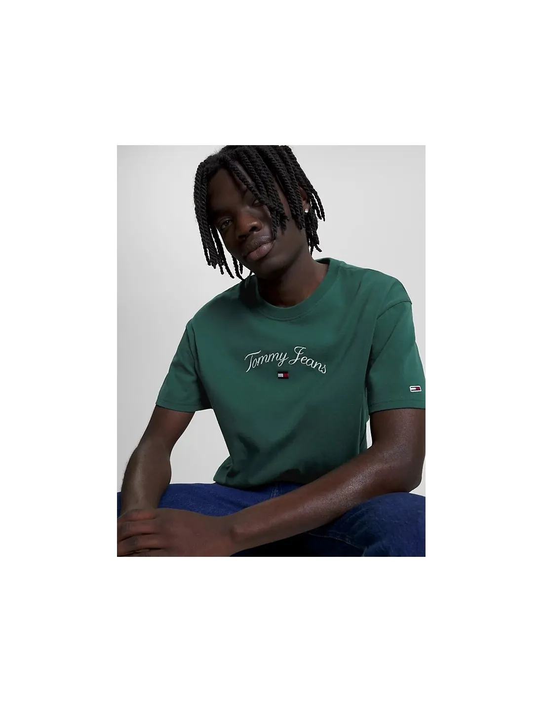TOMMY JEANS SHORT SLEEVE TSHIRT WITH CURVED LOGO