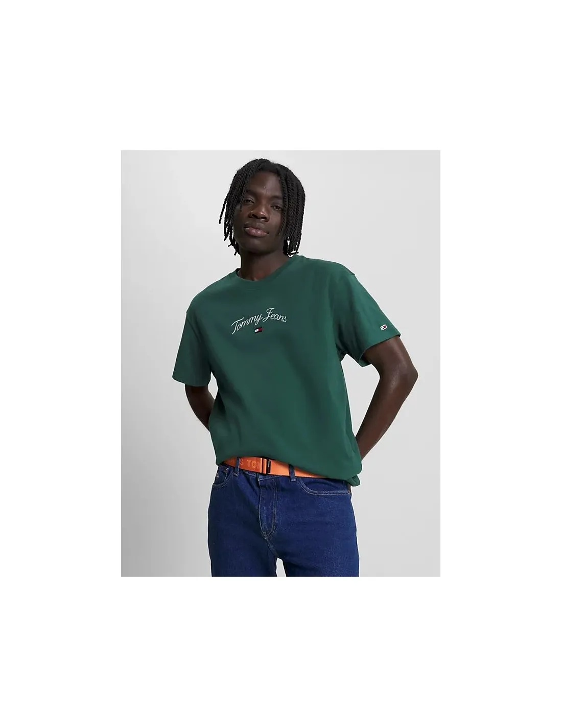 TOMMY JEANS SHORT SLEEVE TSHIRT WITH CURVED LOGO