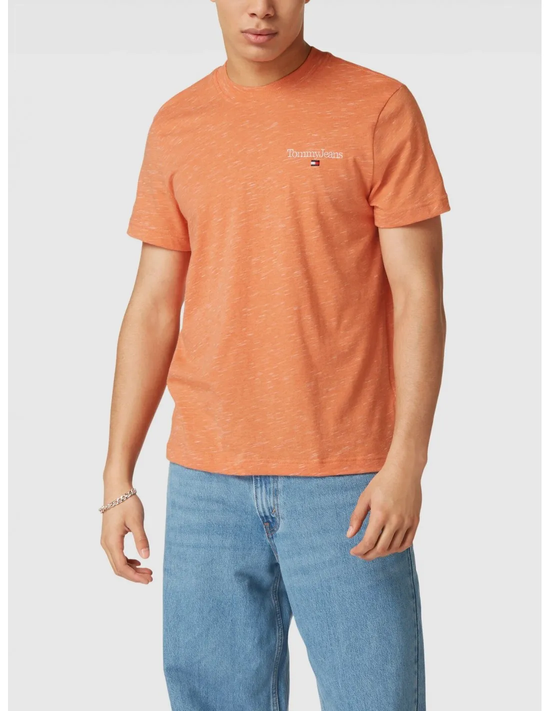 Tommy Jeans Regular Fit Heathered Slub Tee