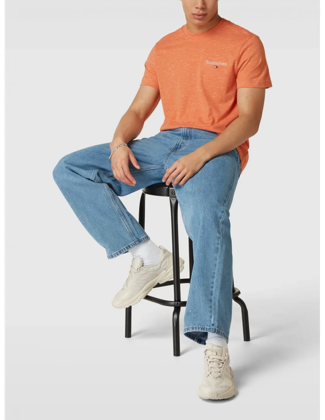 Tommy Jeans Regular Fit Heathered Slub Tee