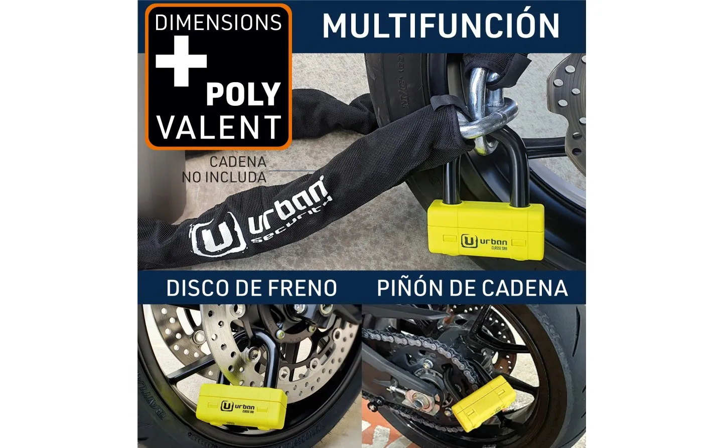 CANDADO MOTO DISCO URBAN 75 MINI U BD, 1875X48MM |U75|