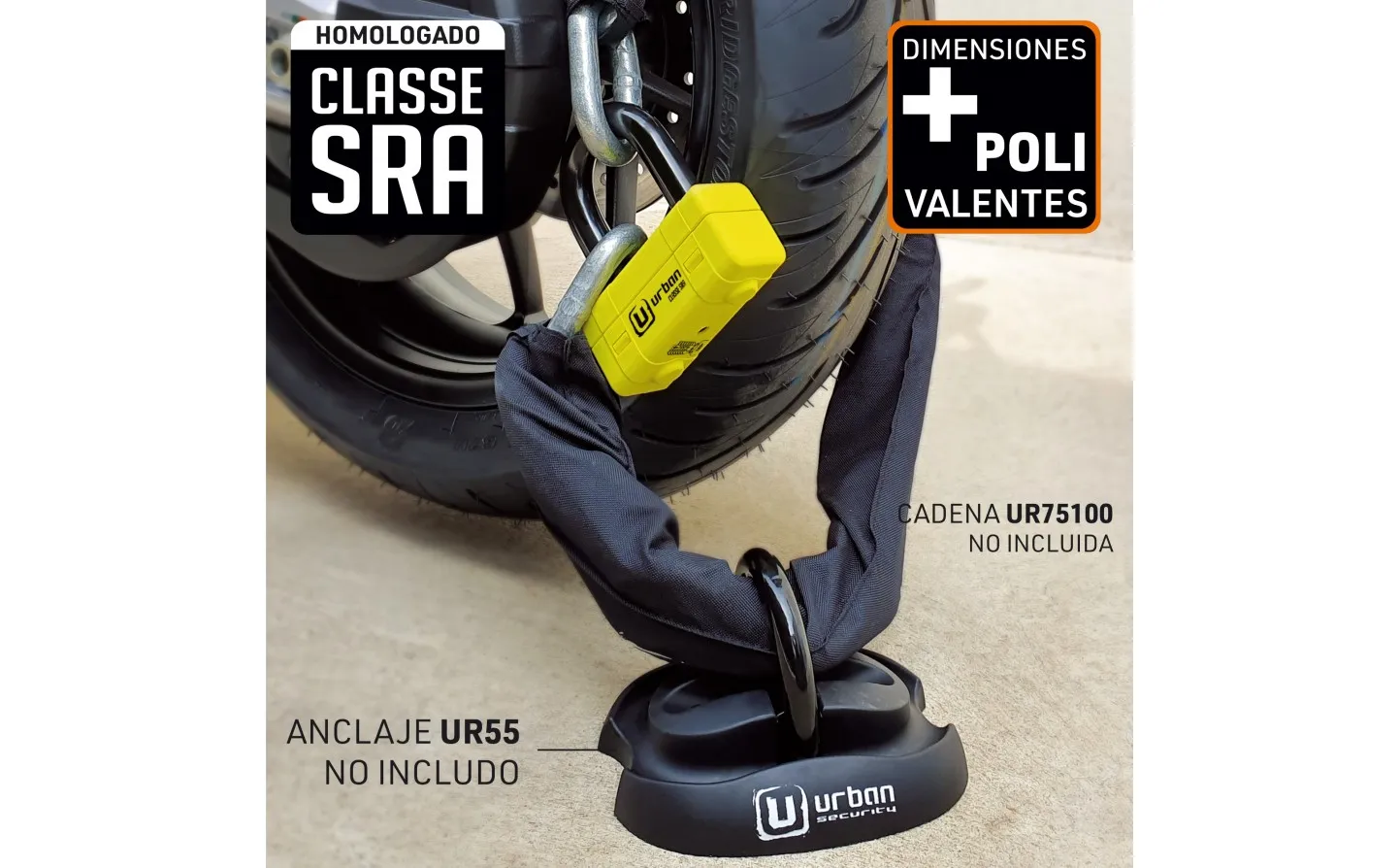 CANDADO MOTO DISCO URBAN 75 MINI U BD, 1875X48MM |U75|