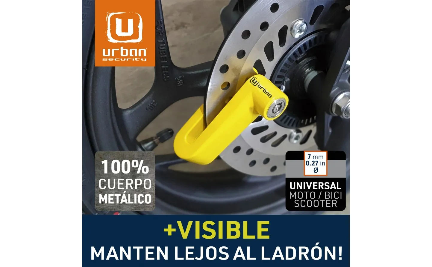 Candado Moto Disco Urban Maxton Disco 7 |560A|