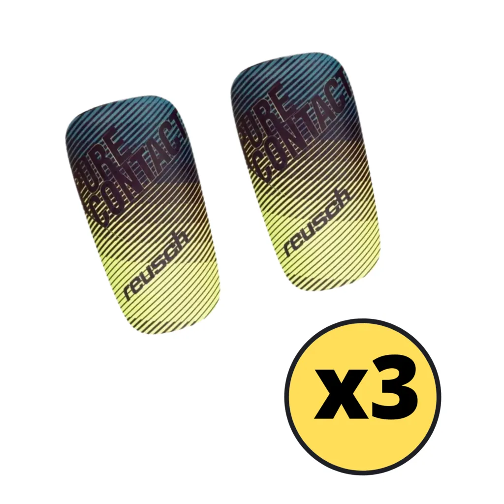 Reusch Adult Soccer Shin Guards Pure Contact x 3 Pairs