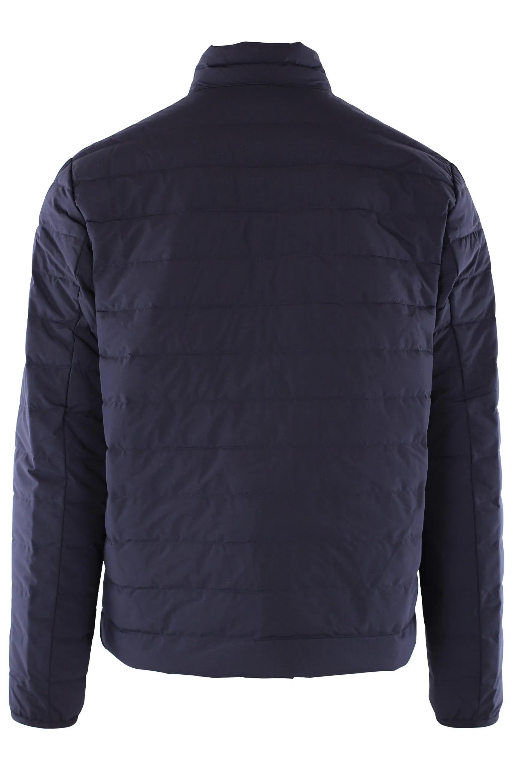 Chaqueta azul oscuro con logo de la marca