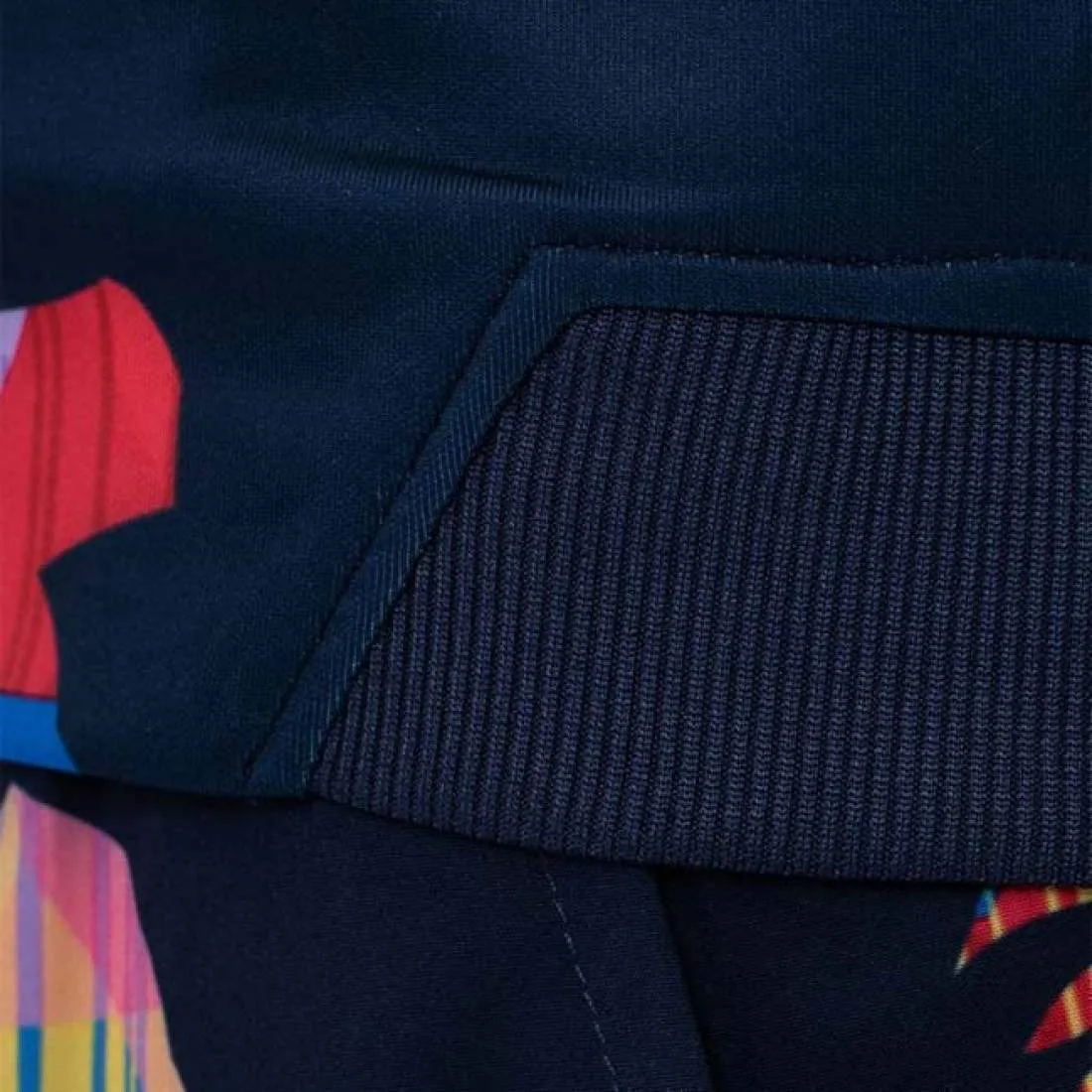 Navy Blue Red Mix Bidi Badu Wild Arts Printed Jacket | BIDI BADU