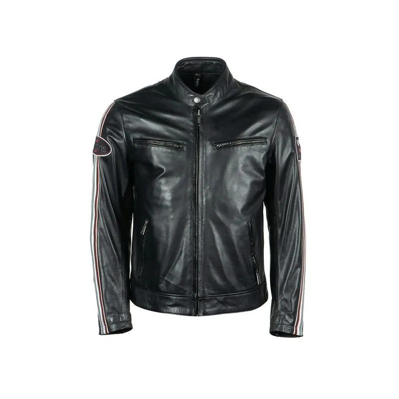 CHAQUETA RACE PIEL ANILINA  HELSTONS