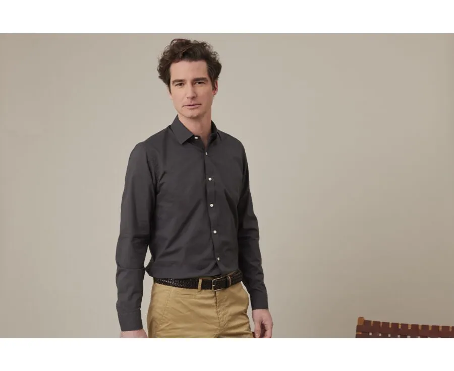 CHARCOAL COTTON LINEN SHIRT  SILBERT: SHOP NOW FOR THE BEST CHARCOAL COTTON LINEN SHIRT AT SILBERT.