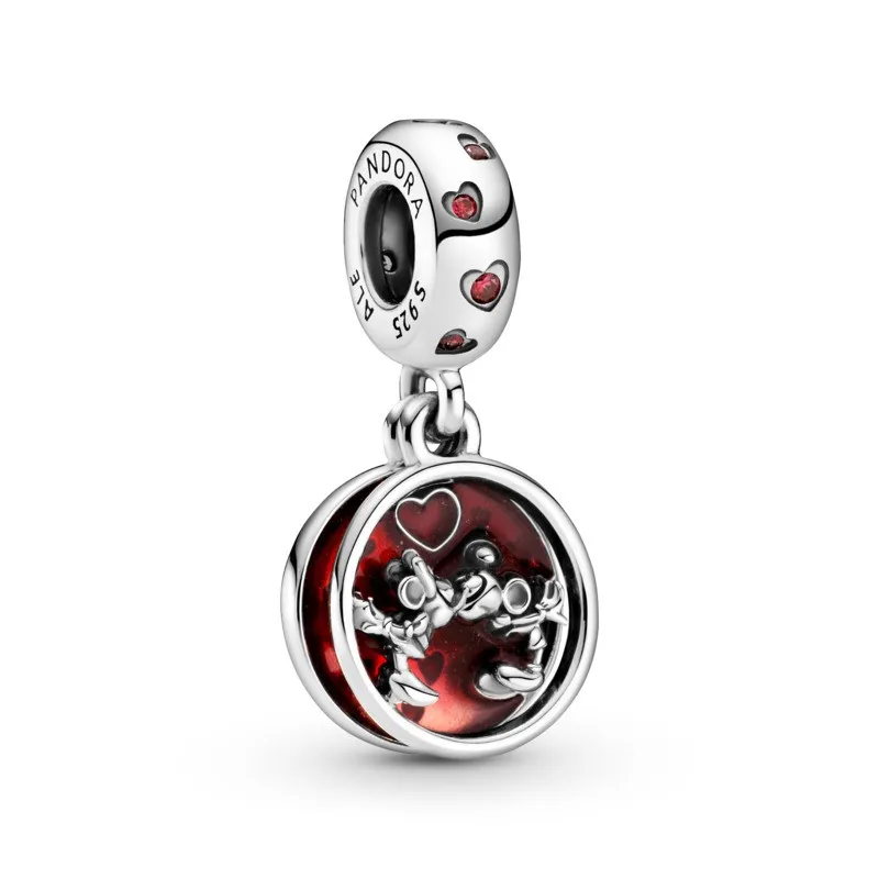 Disney Love & Kisses Sterling Silver Mickey Mouse and Minnie Mouse Charm 799298C01