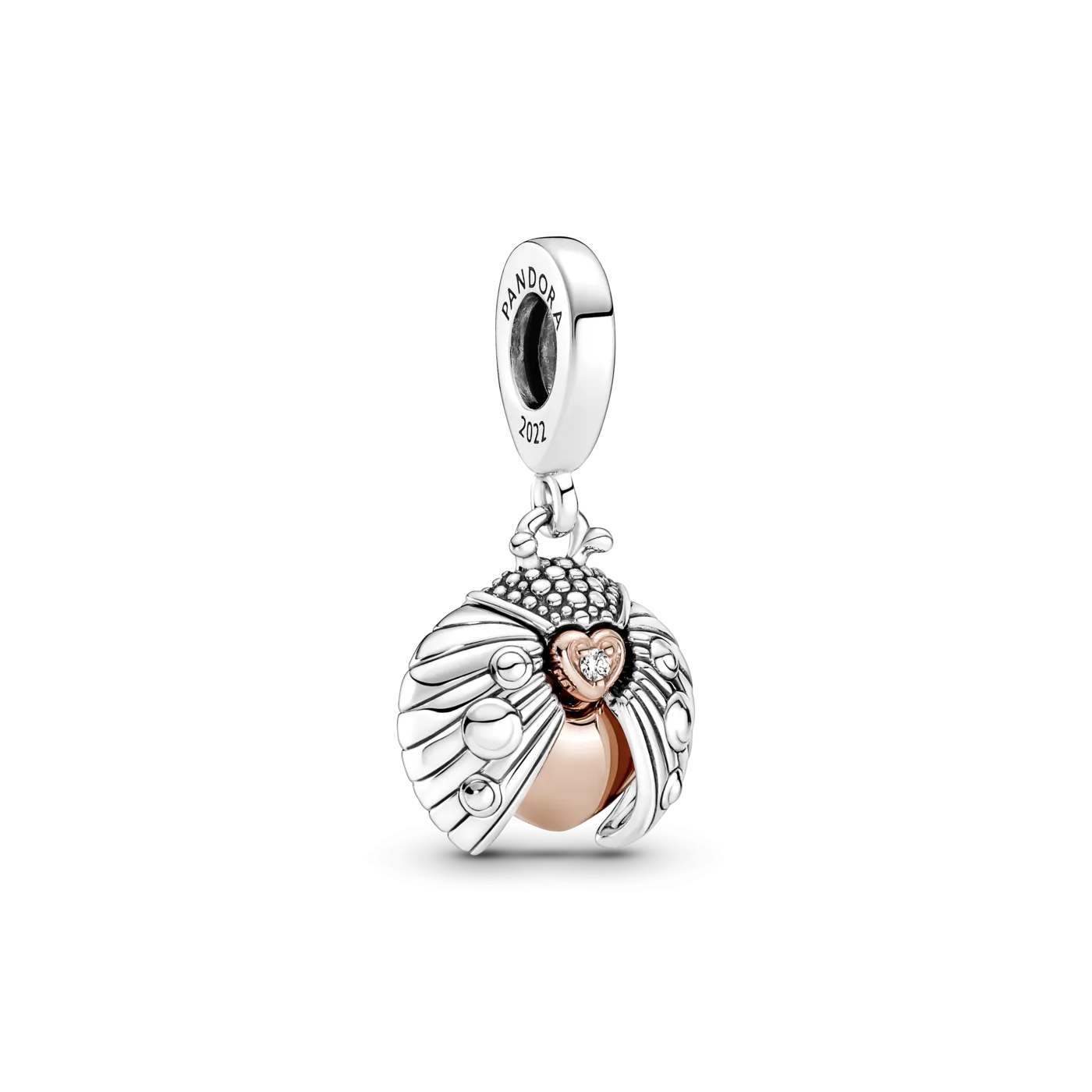 Charm Pandora Colgante Plata y Rosé Mariquita & Corazón Club 2022 780072C01