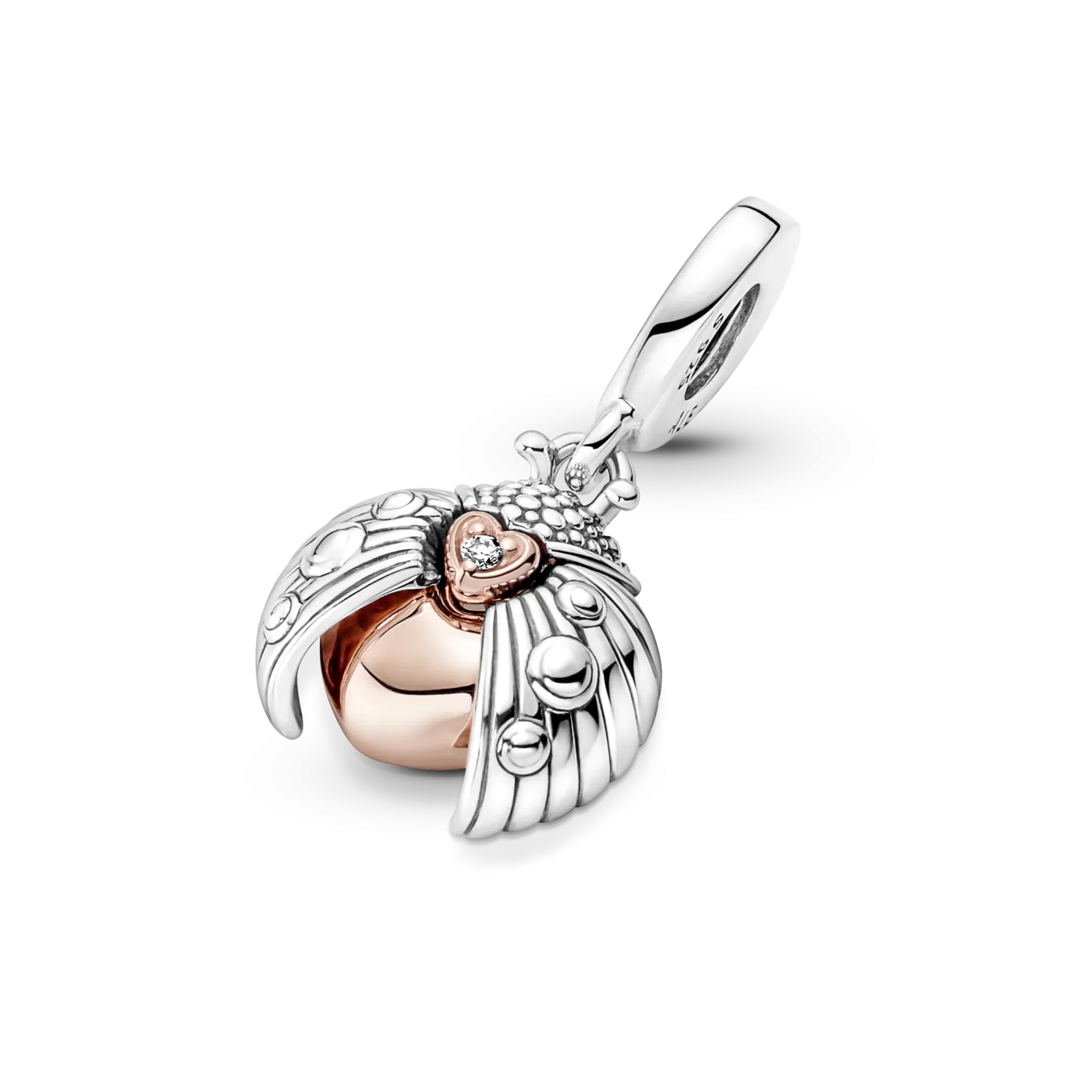 Charm Pandora Colgante Plata y Rosé Mariquita & Corazón Club 2022 780072C01