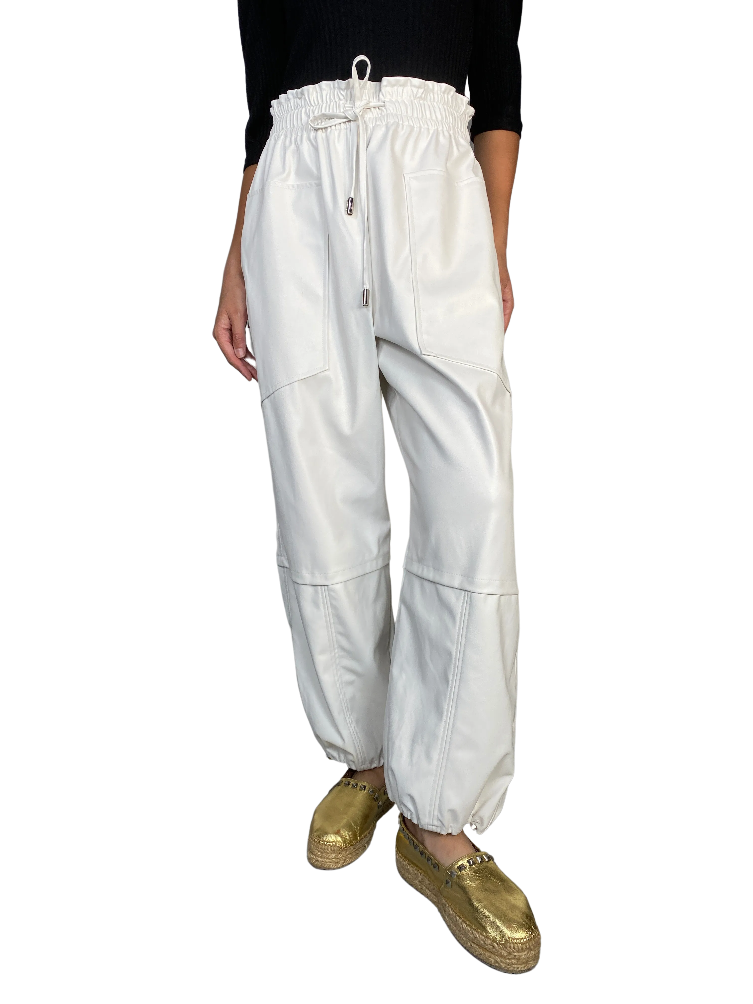 Cher White Leather Pants