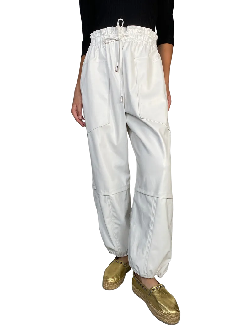 Cher White Leather Pants