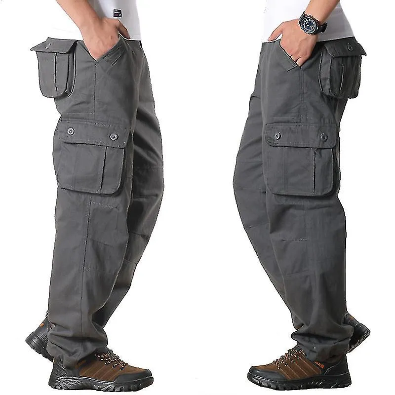 Combat Cargo Pants Men's Military Loose Straight Work Pants Drill Pants