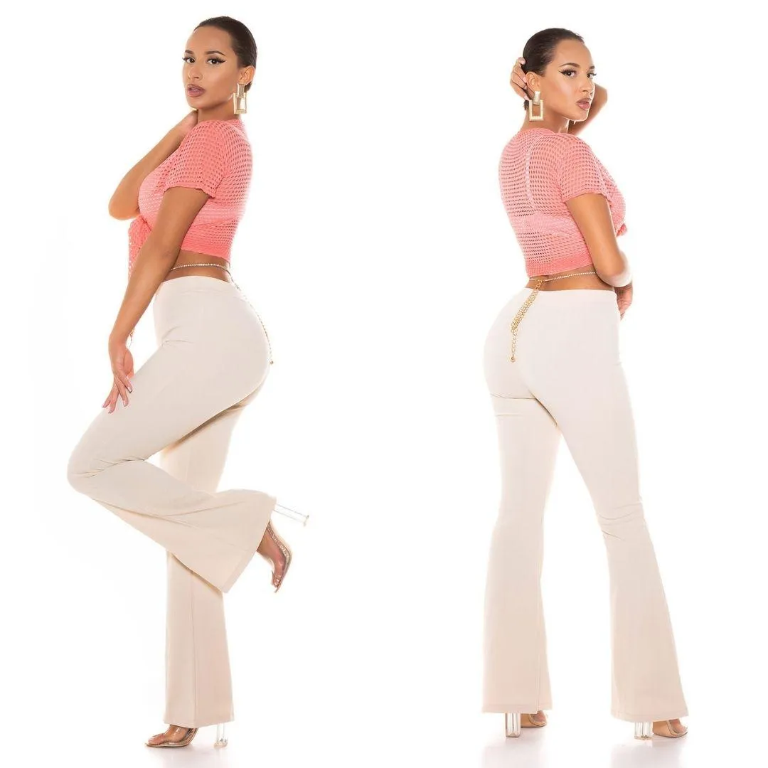 CORAL TIEUP FISHNET SHIRT