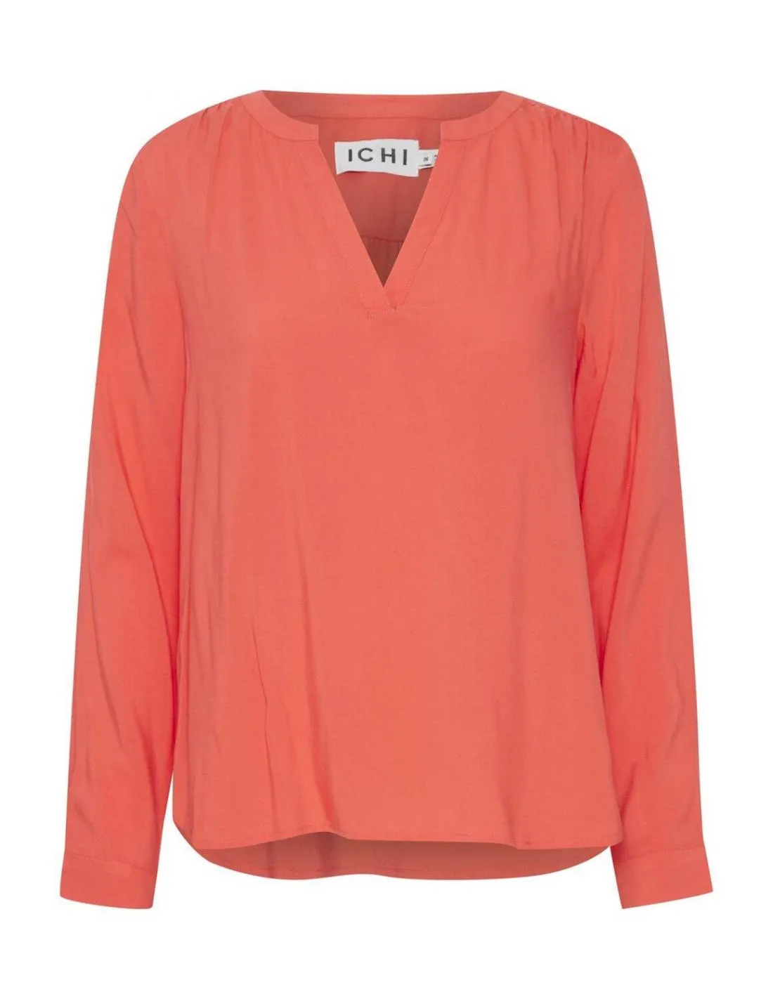 CORAL VNECK SHIRT BY ICHI MAIN