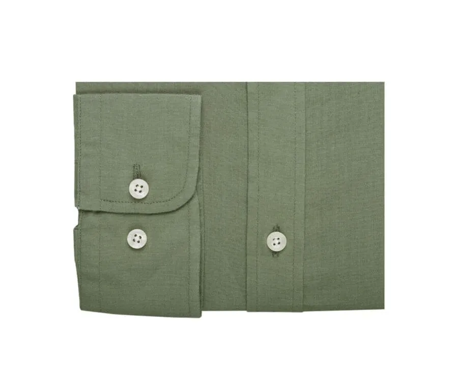 COTTON LINEN SHIRT IN SAGE GREEN  SILBERT