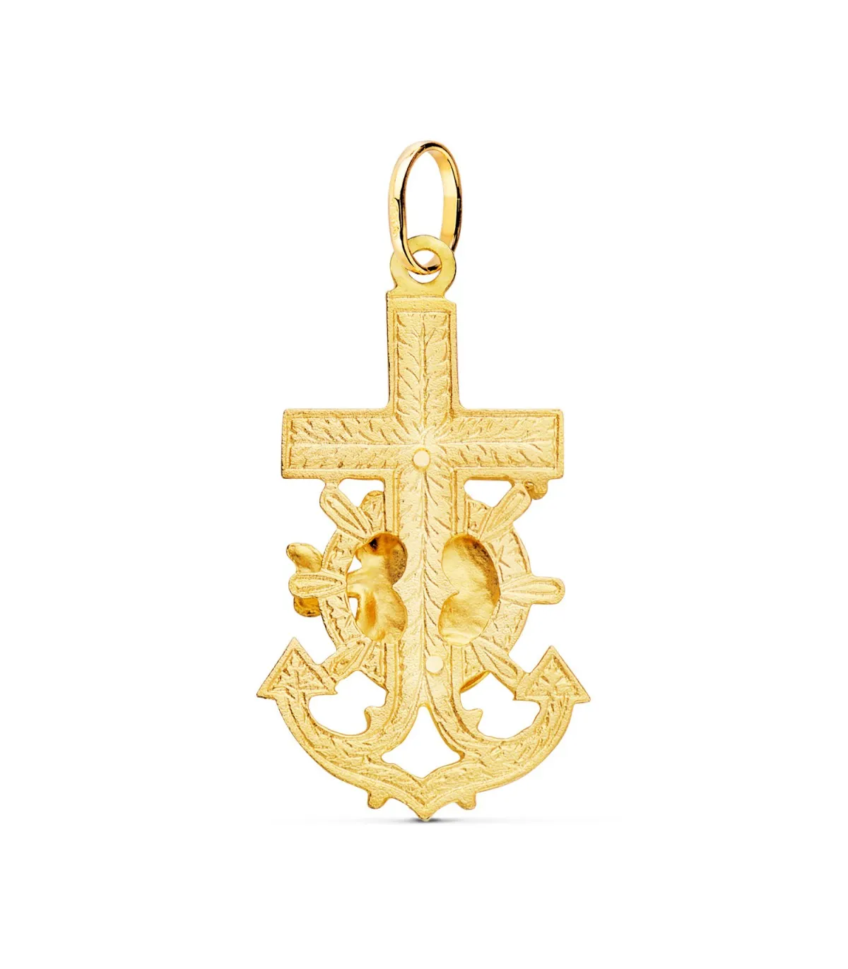 18K Gold Anchor Cross Pendant Store