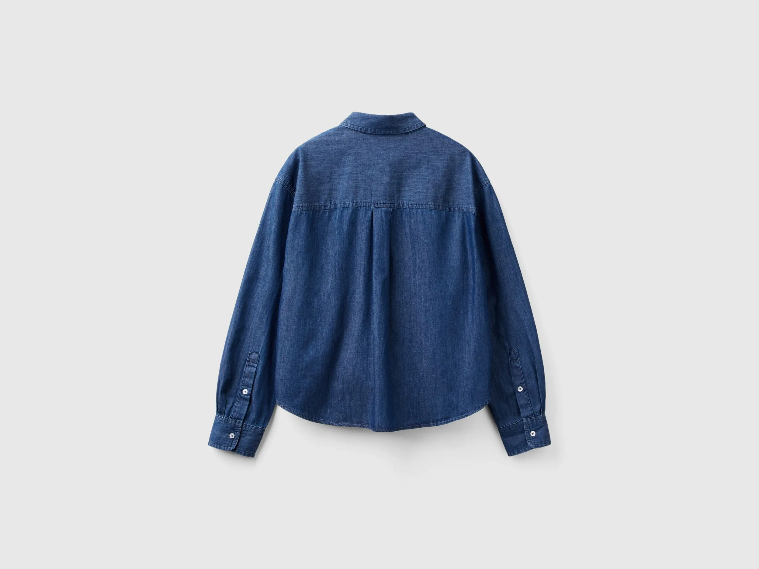 Cropped chambray shirt