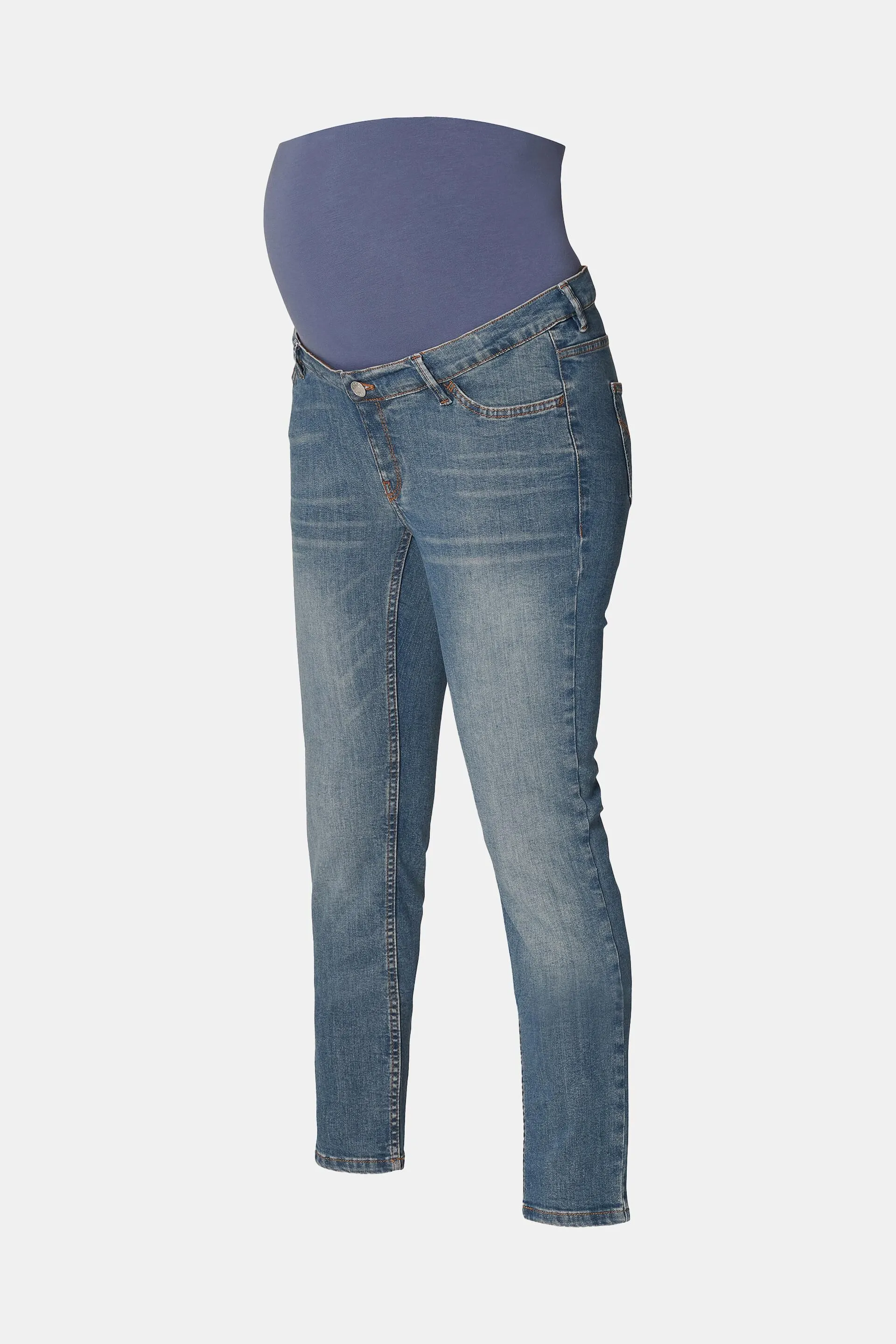 Cropped skinny maternity jeans