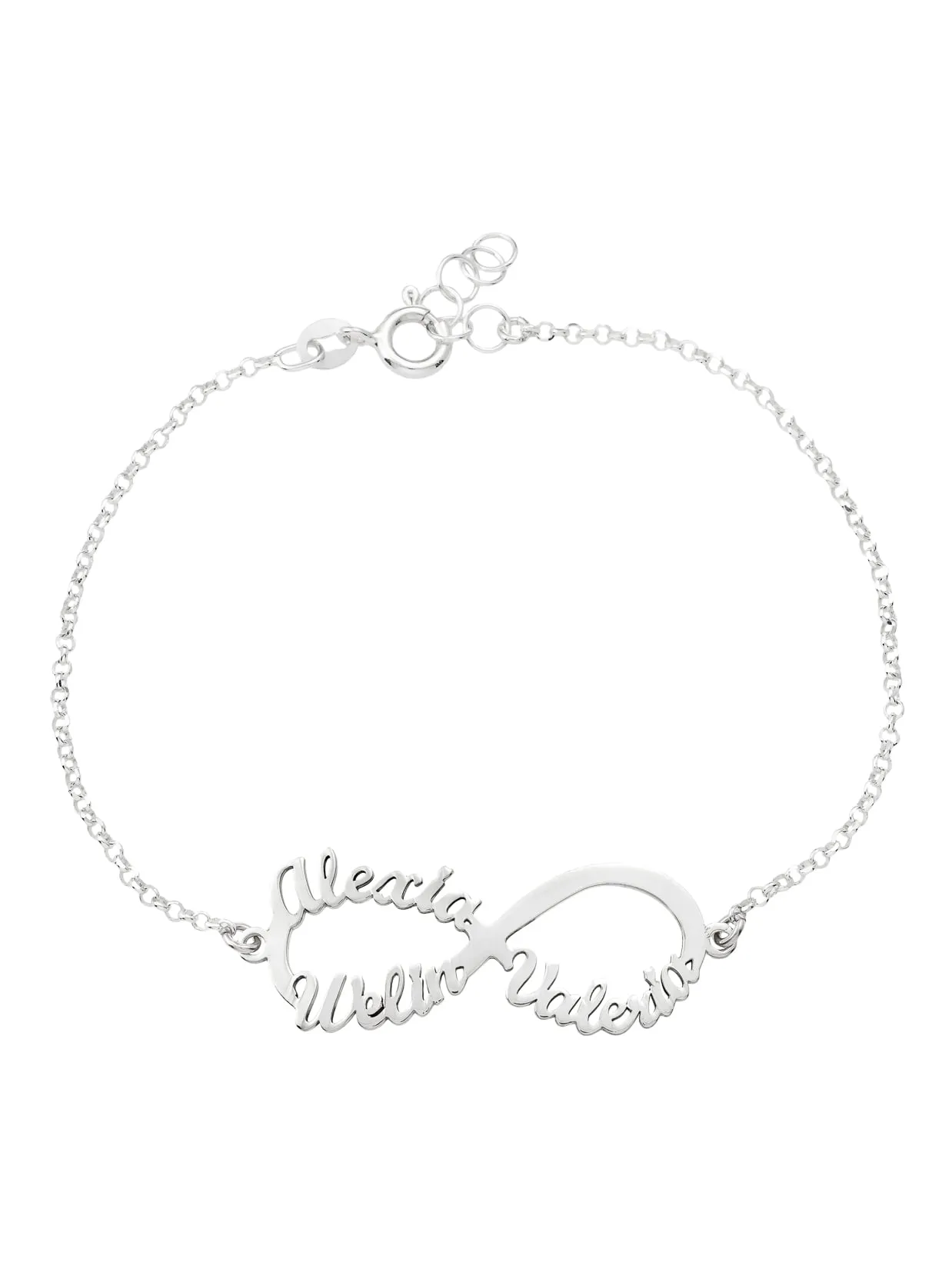 Custom Silver Infinity Bracelet
