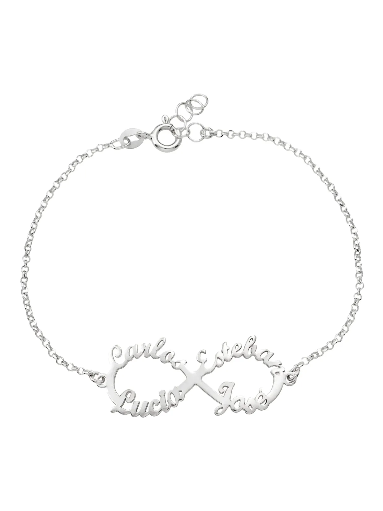 Custom Silver Infinity Bracelet