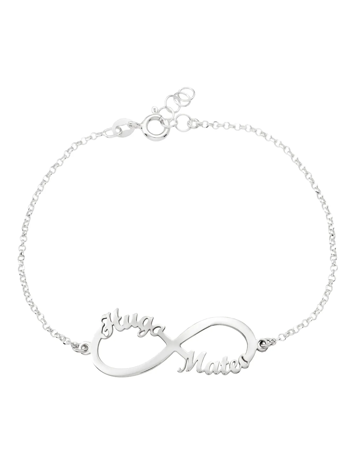 Custom Silver Infinity Bracelet
