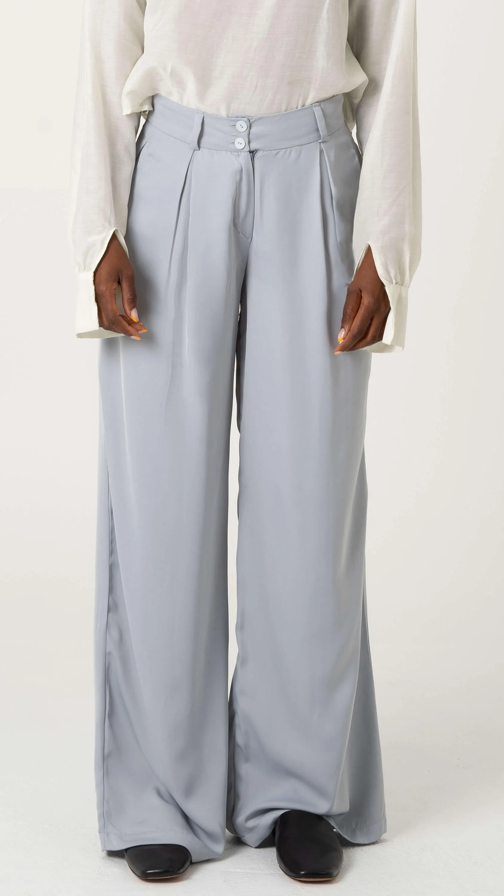 Customized satin trousers