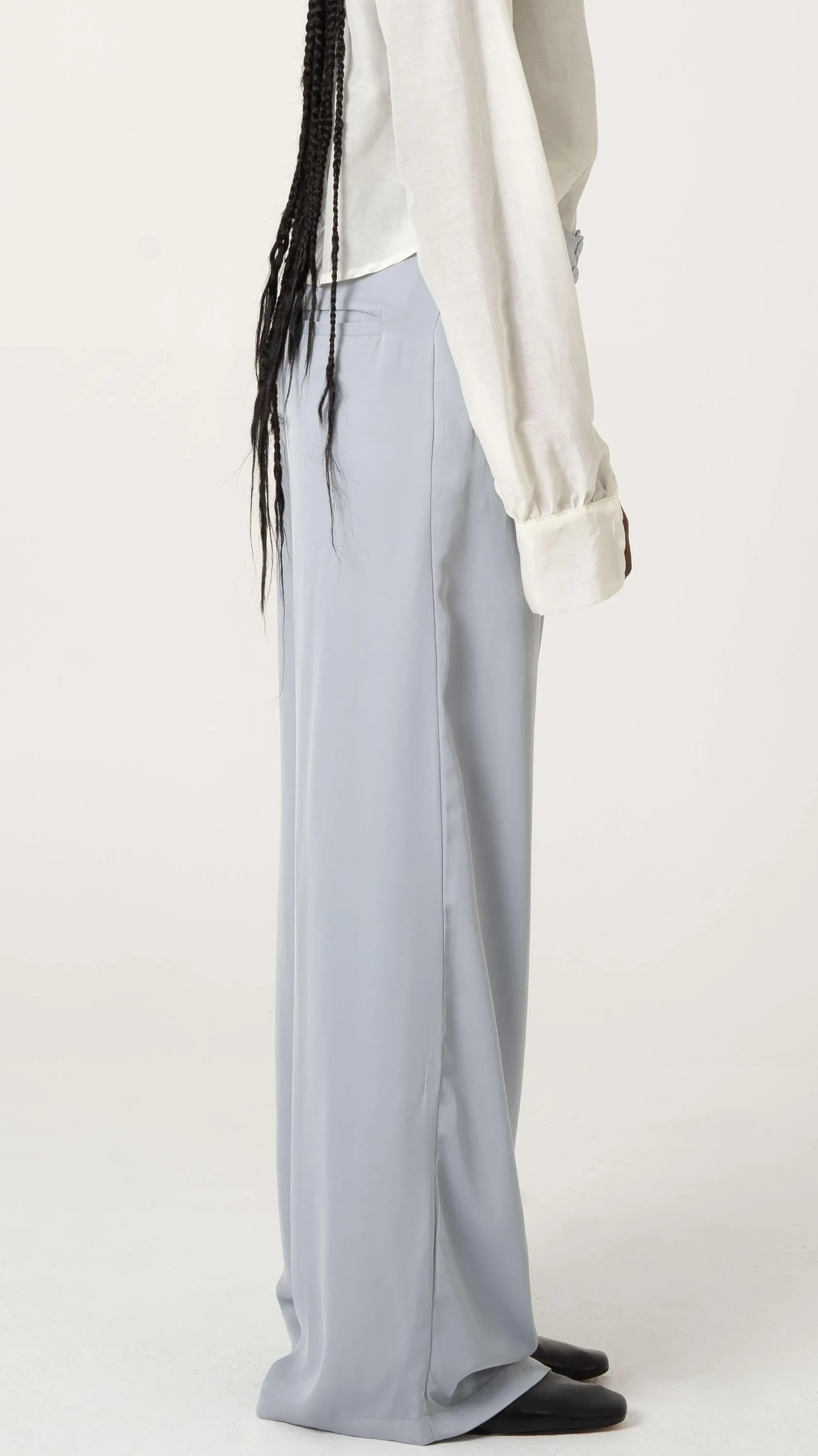 Customized satin trousers