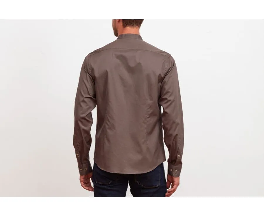 DARK KHAKI COTTON SHIRT  ACHILDE